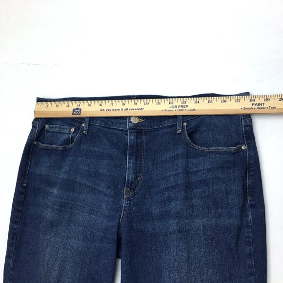 Levi's 505 Women's Straight Leg Jeans Stretch Dark Wash size 14 length 33" - Picture 5 of 9